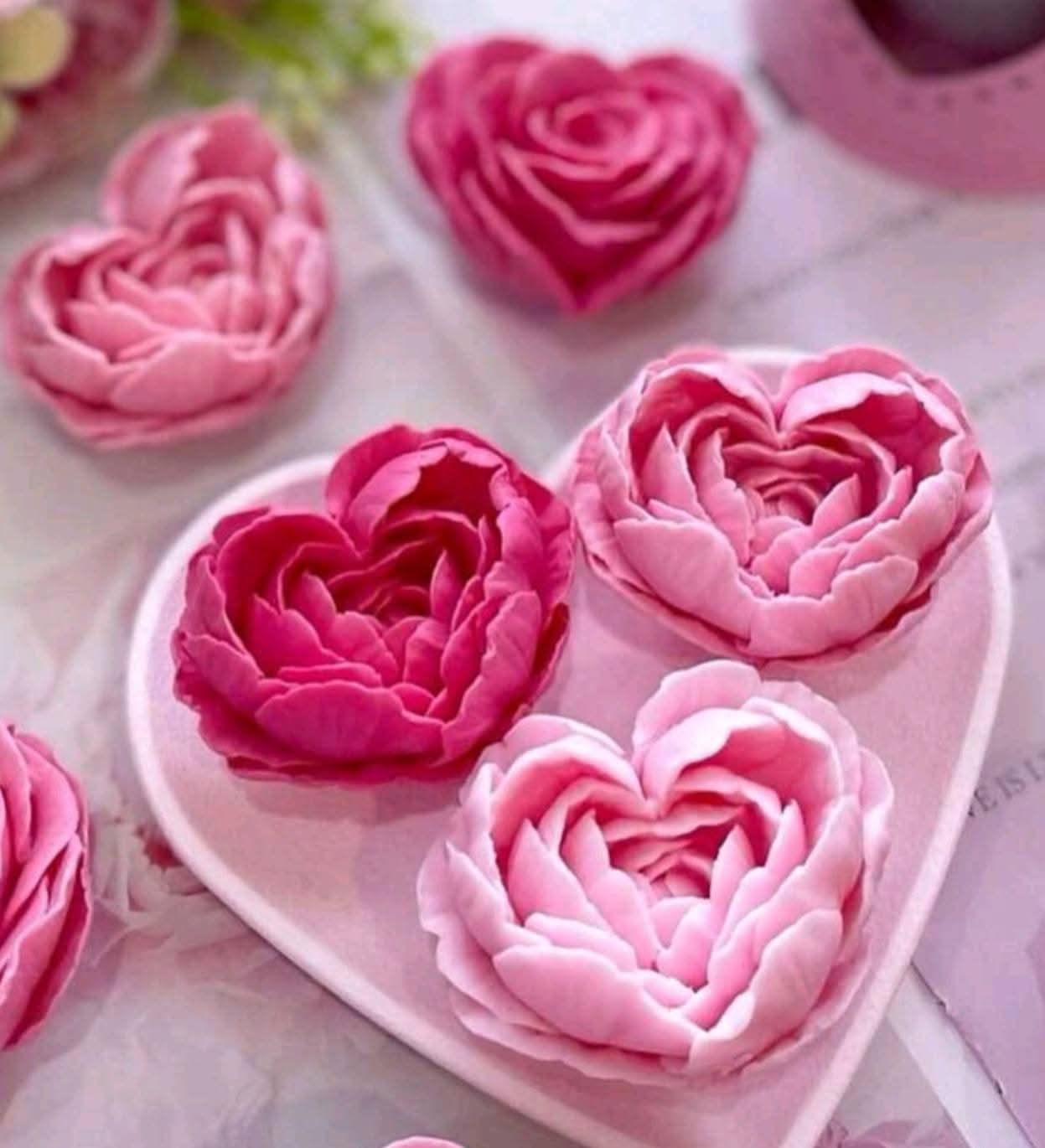 Moule fleur sous forme de cœur